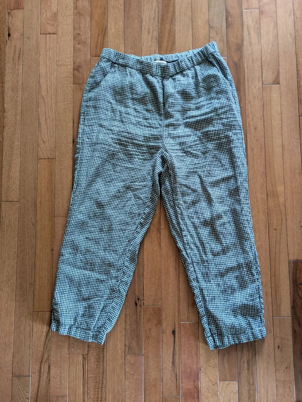 Quince Linen Gigham Pants - Picture 2 of 2
